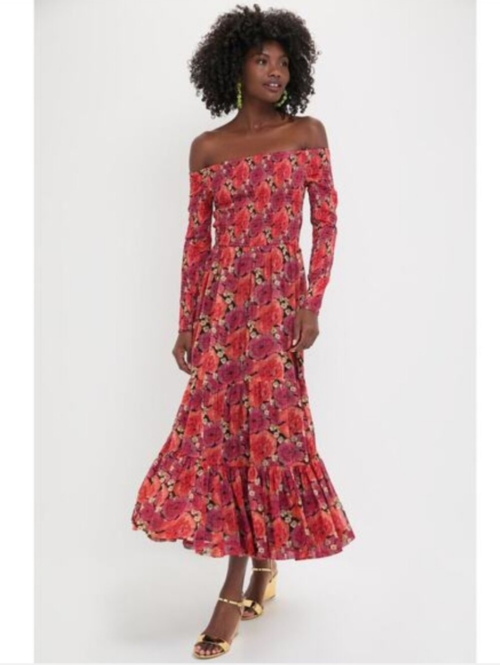 POMANDER PLACE Rose Chiffon Joni Dress